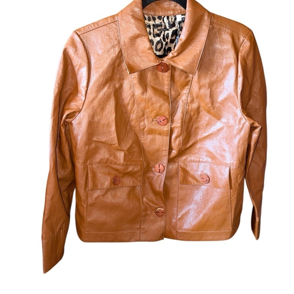 Chico’s Carmel Faux Leather Jacket
